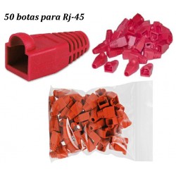 Botas Rojo para Rj45, Paq 50 Unds.