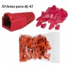 Botas Rojo para Rj45, Paq 50 Unds.