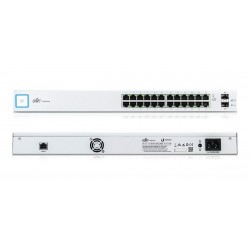 Switch 24 ptos POE +2 Sfp. Administrable Unifi. Gigabit Poe 802.3af/at, 250w. Ubiquiti.