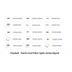 Patch Cod FO. LC-LC, 50/125µm 1m Panduit Multimode Duplex, 10 GbE, OM3. Aqua.