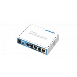 Router Wi-Fi Dual Band hAP ac Lite MikroTik RB952Ui, USB para Módem 3G/4G, 5 Puertos 10/100, Salida PoE en Puerto Nro 5.