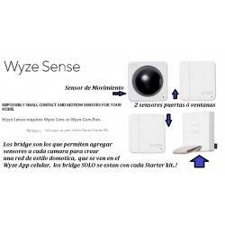 Kit Sensores Wyze, 4unds: 1bridge Usb 1 Movimiento, 2 Sensor puerta ve