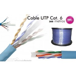 Bobina Cat 6E Belden 2424, Azul, 305mt 350MHz, Riser-CMR, 23 awg. LSZH