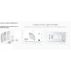 AP/Antena Ubiquiti LiteBeam airMAX 5GHz SISO1x1, 23dBm, 1 Puerto Red PoE 10/100Mbps 24v 0,2A, Bridge Gtía:120D