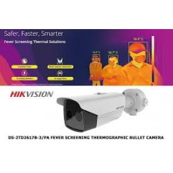 Camara IP Detector de Temperatura de 4 Mpx, 200 rostros por minuto, alta precisión en tiempo real. Alarma. uSD 256Gb,  Hikvision