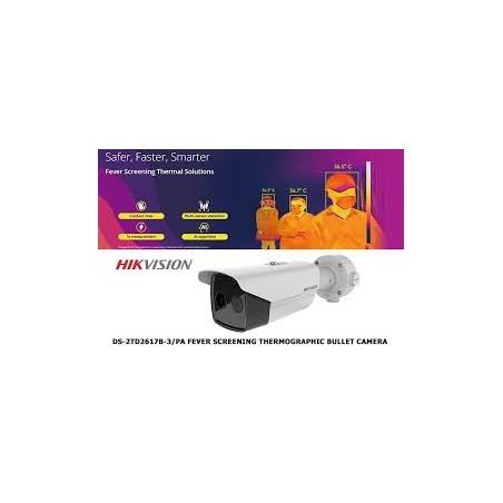 Camara IP Detector de Temperatura de 4 Mpx, 200 rostros por minuto, alta precisión en tiempo real. Alarma. uSD 256Gb,  Hikvision