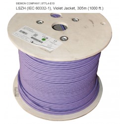 Bobina Siemon Cat 7, 10Ghz S/FTP Violeta doble chaqueta, CMZ-00424SIE-10U, awg24, cada par con Foild, norma LSZH