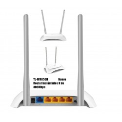 Router 300Mbp, 2 Antenas, +Flujo Red Tp-Link 1Wan, 4Lan Rj45, Wds, Wss, Wps, b/g/n.