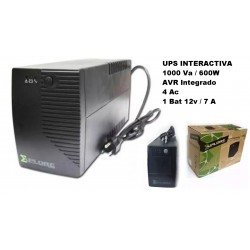 UPS 1000Va / 650 Wat, 4 Ac, 120v. Explor 81/152V, 2b12/7A, Interactivo. Grtia:90d NO USAR EN: IMPRES LASER ò SCANNERS.