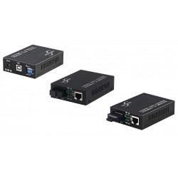 Convertidor Medios Ext FO a Utp, SM Kit2 con LFP p Admin, BiDi, 20k, SC APC verde Conv Media, SM es Monomodo. Gtia: 10d