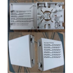 Caja Terminacion vacia p 2 ptos FO ftth 86x86x23mm, Tapas, Superf Interno