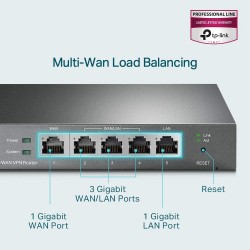 Router Balanceador 1000M 5 Ptos, Tp-Link dmz, PM, Dhcp, 1Lan, 1Wan, 3 Dual WL, 20x LL-IPs, 16xOVpn, 16Vpn, Grtia: 30dias