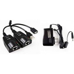 Extensor USB Activo 1 Puerto UTP RJ 45 100 Mts 1x Dc5v2A. Grtia: 5 D