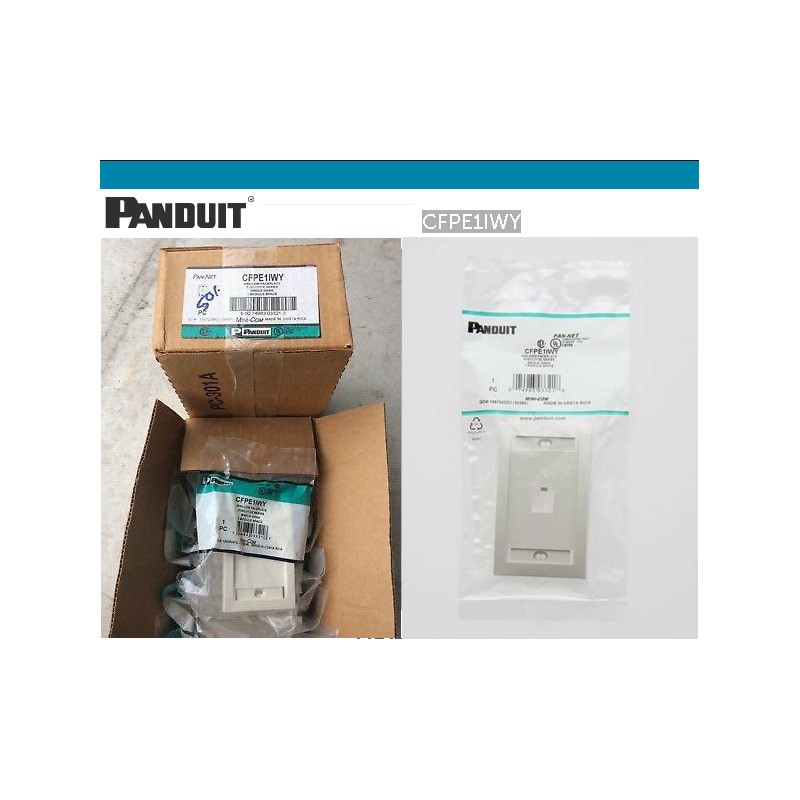 Faceplate Panduit 4 Puertos Blanco Ejecutivo.