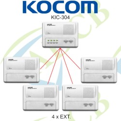 Intercomunicador con 1 Extension, KOCOM Combo con Base ppal, Gtia: 90 dias Cada Kit soporta otras extensiones.