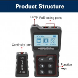 Tester Ccctv IP 4K 8Mpx 4en1, WiFi, 5" 4en1, Usb, hdmi, SD, Ptz,  touchscreen, POE Lantest Rj45 Gigabit, 12v_25w, Onvif, 1A