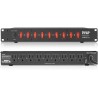 Regleta Electrica 9 AC Switch Indpte, Rack, 1U, 115-230vac Noise filter, 15 Amp, Fuse Reset, Spike y Surge protecction. PDU