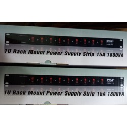 Regleta Electrica 9 AC Switch Indpte, Rack, 1U, 115-230vac Noise filter, 15 Amp, Fuse Reset, Spike y Surge protecction. PDU