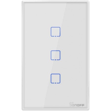 Apagador Triple 3x, Sonoff, Wi-Fi 2.4GHz Smart TOUST, 2A, GH, IFTTT.