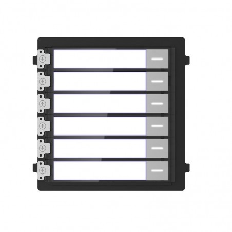 Botonera Modular de 6 puertos para Video Portero IP Hikvision.