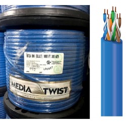 Bobina, Cat 6 plano bonded, 350Mhz, Azul, 305mts, Belden