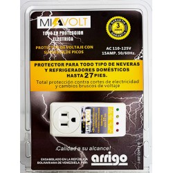 Protector Refrigerac. 120v, 15 Amp, 1 AC Bajo/Alto 88/138v, Supresor Picos timer 30seg. Garantia: 3 Años Arrigo