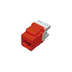 Jack CAT 6A, 30u Rojo Lanpro S8000