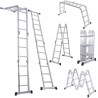 Escalera 12 tramos, 7.6mt, 150Kg 25ft 3x Multiposicion, 300Lbs, Aluminio.