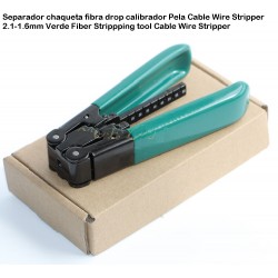 Separador chaqueta fibra drop calibrador Pela Cable Wire Stripper 2.1-1.6mm Verde Fiber Strippping tool Cable Wire Strippe