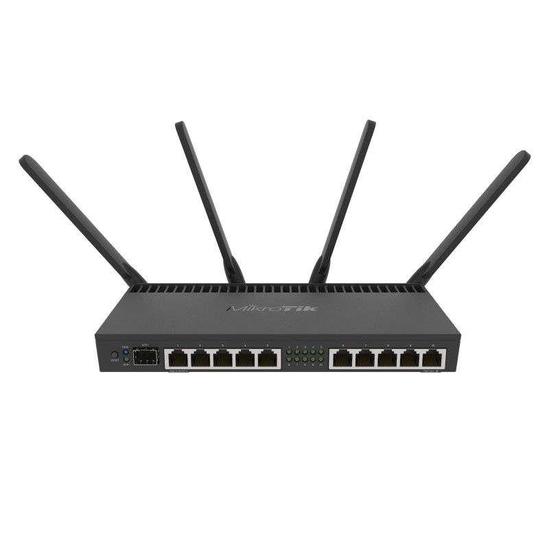 Router Mikrotik Dual WiFi, 1u, 1Poe/Spf Lcd, Usb 3, 3g/4g, 10x Gigab, 1733Mhz 5G RB4011iGS+5HacQ2HnD-IN. Gtia:10dias Router Mikrotik Dual WiFi, 1u, 1Poe/Spf Lcd, Usb 3, 3g/4g, 10x Gigab, 1733Mhz 5G RB4011iGS+5HacQ2HnD-IN. Gtia:10dias
