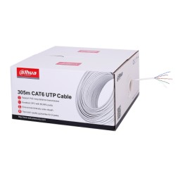 Bobina Cat6 Dauha 100% Cobre,Contra incendios , 305m, Blanco, CPE, ECA, CE