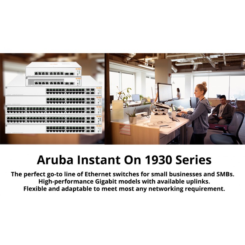 Switch HP Aruba 48 Ptos Gigabit 4x SFP 1Gb, 1Gb, Admin, L2+, QoS, VLAN ...