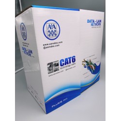 Bobina Cat 6, Cobre Azul 320m Cert Fluke Pvc, Pass Fluke, 200Mbps, awg24 ISO/IEC 11801, USA ANSI/TIA/EIA-568B.2