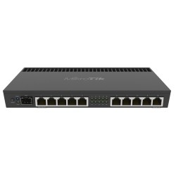 Router Board Mikrotik, Rack 1U, 1Poe/Spf Lcd tactil, Usb 3.0 3g/4g, 10 x1000Mbps 1Gb Ram, RouterOS Lev5. Gtia: 10 dias.