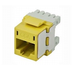 Jack CAT 6A, 30u Amarillo Lanpro S8000