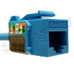 Jack CAT 6A, 30u Azul Lanpro S8000