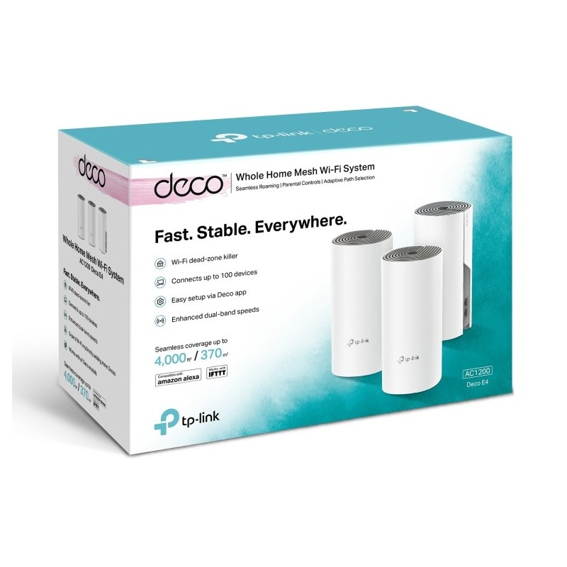 Extensor Mesh Tp-Link Dual AC1200, 3 KIT 2 RJ45 10/100Mbps, 300/867Mbps, 4000ft 802.11kvr ac/n/a y b/g/n. Gtia:90d Extensor Mesh Tp-Link Dual AC1200, 3 KIT 2 RJ45 10/100Mbps, 300/867Mbps, 4000ft 802.11kvr ac/n/a y b/g/n. Gtia:90d