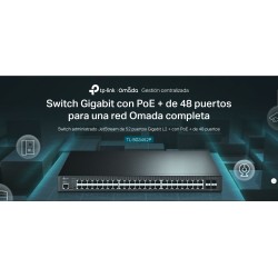 Switch Administrable JetStream, 52 Puertos Gb L2+, 4 Puertos SFP Gb, 48 Puertos PoE Gb, 384w 802.3at/af.