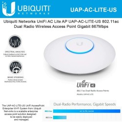 AP Ubiquiti 2.4/5Ghz Dual Band Poe LITE Indoor, Gigabit 802.11ac/ax 300/1.2Gbps PoE 802.3af, Req 1x POE 48v. Gtia: 10d