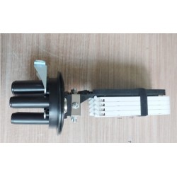 Domo Manga Empalme FO 48 hilos, Domo Vertical 4 Splice 12 hilos, 1 Entrada 4 Salidas, Negro, Vacía, Atornillada, Silicon, IP65