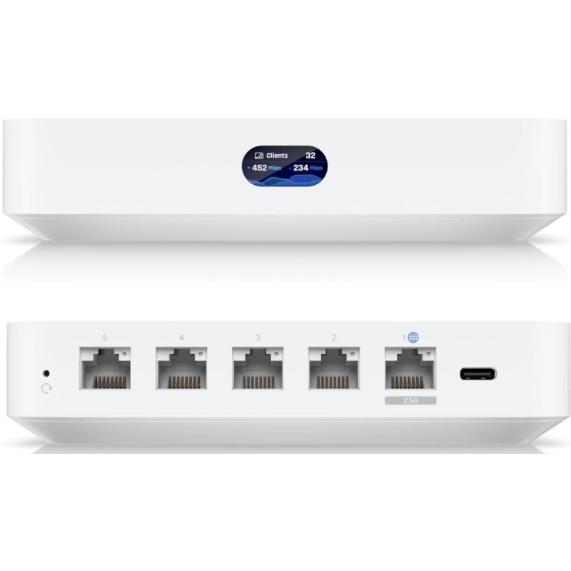 UniFi Cloud Gateway, Router MultiWAN 3GB Balanceador 2x WAN, 4x GbE ...