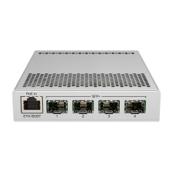 Switch/Router 4 SFP FO _10Gb, Mikrotik +RJ45 Gb, Dual Boot, RouterOS or SwOS 802.3af/at, Admin Layer 3. Gtia: 10d