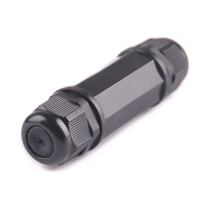 Union Rj 45 Union Rj45 Anti Agua, Exterior CAT 6 Hembra Hembra, Negro, Waterproof