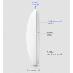 Punto de Acceso UniFi WiFi 7 Techo Tri Band, Indoor, MU-MIMO 2x2, 2.5GB, GBE NO POE, 2.4/5/6 GHz, Gtia:10dias