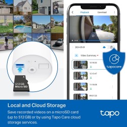 Camara WiFi 2Mpx, Wire-Free Tapo TP-Link, 1080px, MIC bidi, Sd512Gb, Bat Recargabl, IP65, 2.4Ghz, Cloud, Cable, Gtia:10d