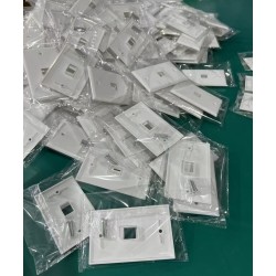 Faceplate Tapa 1 Puerto. Redes Rj45 C6-6a Fibra
