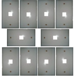 Faceplate Tapa 1 Puerto. Redes Rj45 C6-6a Fibra