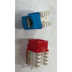 JACK CAT 6, Rj45 568ab Rojo 1G Certificado