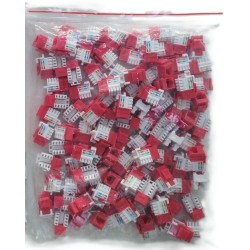 JACK CAT 6, Rj45 568ab Rojo 1G Certificado