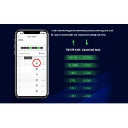Switch 8p Gigabit, Smart Vlan, 1x POE IN metal, Vdc 802.3af, QoS App, G:30d
